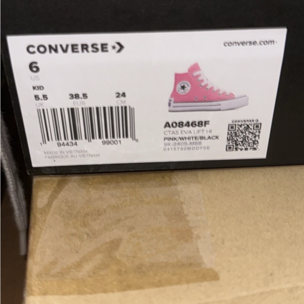 Converse Pink and White High-Tops